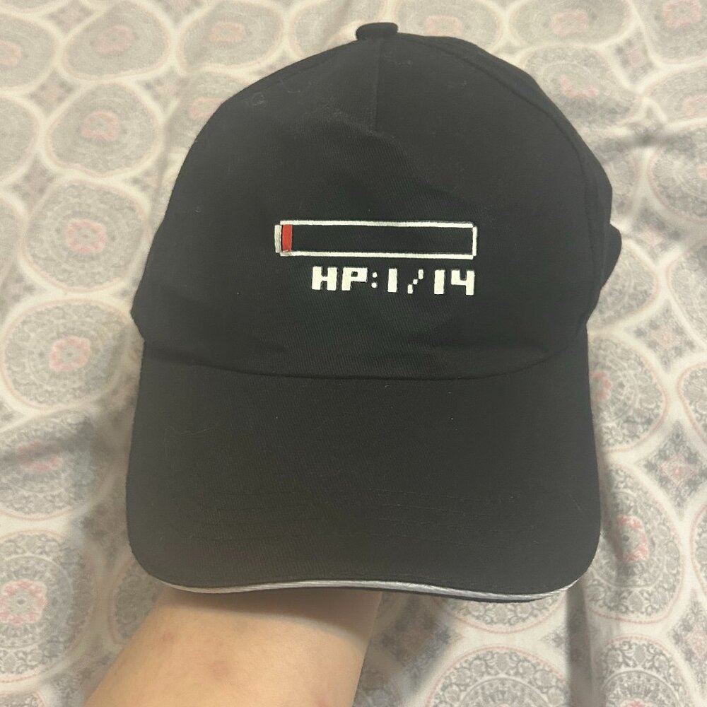 Low HP pixel videogame cap